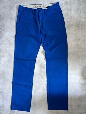 H&M Mens Slim Fit Blue Chino Pants